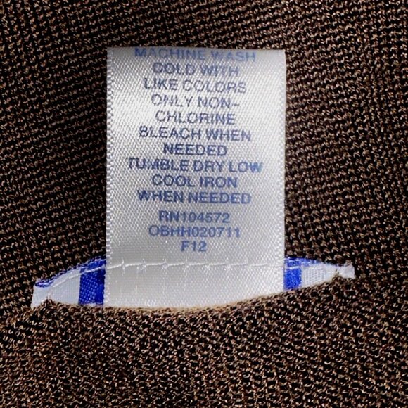 VTG BFA Classics Brown Knit Scoop Neck Sweater M Grandmacore Cozy Pullover - Picture 5 of 5